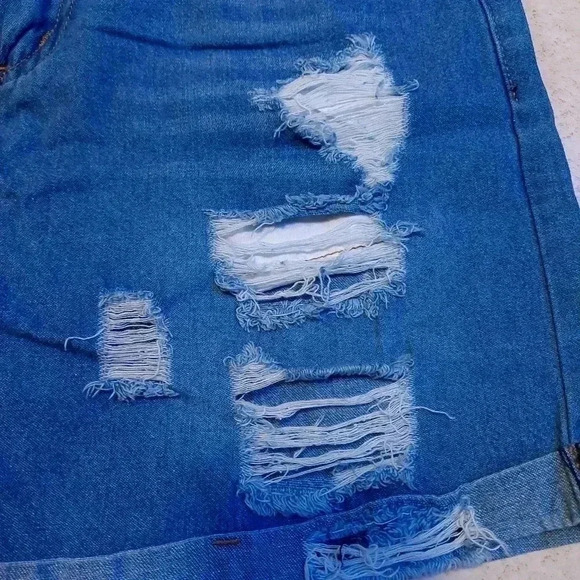 No Brand distressed Jean shorts assumed size small - Picture 3 of 6